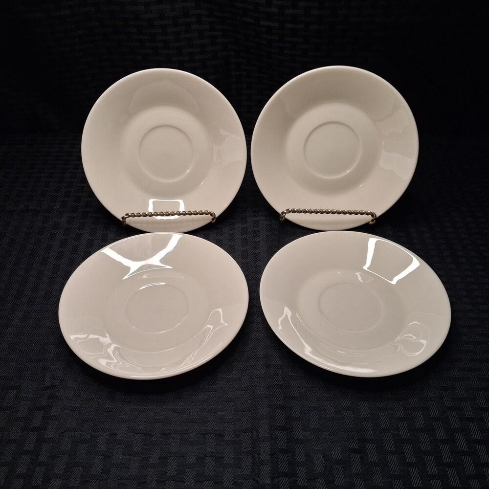 Lenox Set of 4 Saucers 6" Ivory with no trim